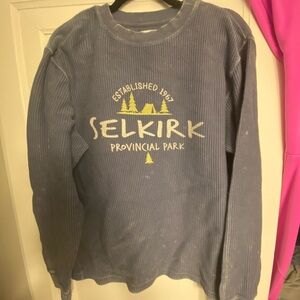 Selkirk Provincial Park Blue Crew Neck Sweater